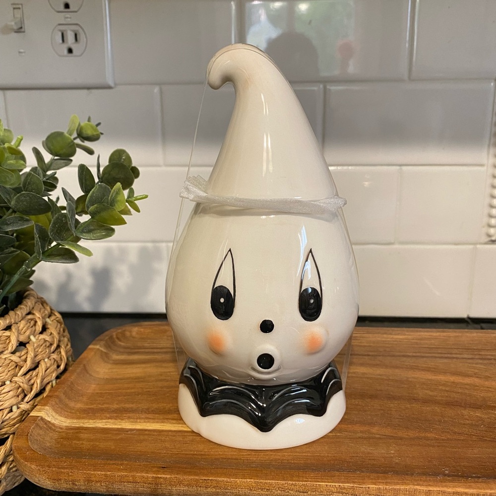 Johanna Parker Halloween Gus  Ghost Canister  with Black Collar